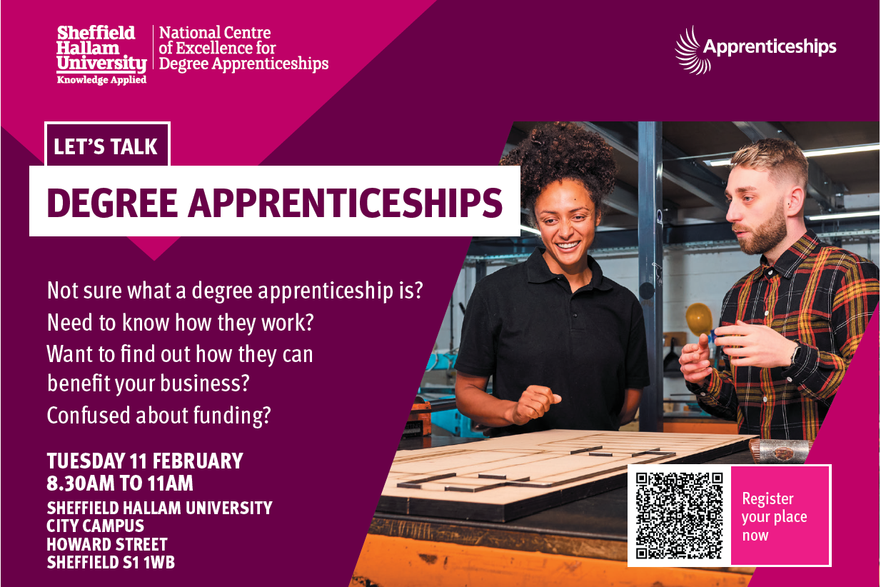 Sheffield Hallam University Let's Talk Degree Apprenticeships Event